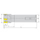 Фреза корпусная AEM90-AP16-D25-W25-L100-Z02-H